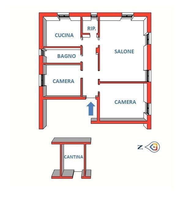 VIA OLIVETO 3A.jpg - Appartamento Oliveto  3a, Genova (zona Nervi) - planimetria 1