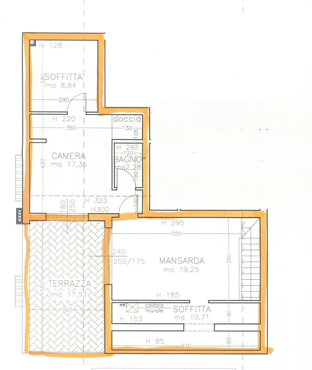 planimetria - Appartamento Via del Borgo a Santa Lucia, Prato - planimetria 1