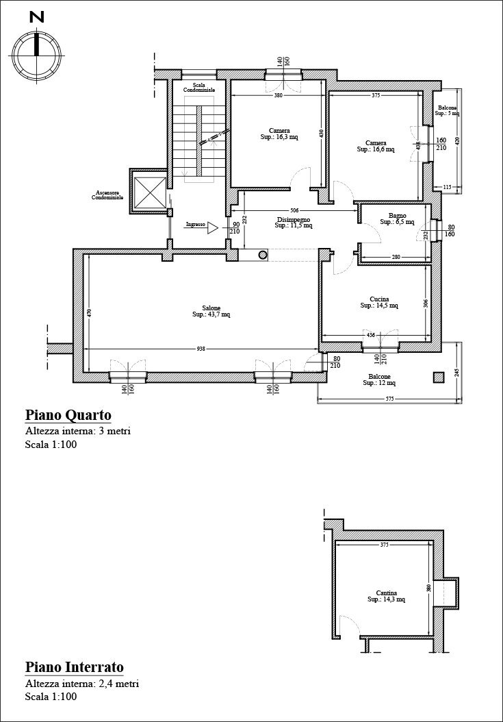 planimetria-quotata-web.jpg - Quadrilocale Via 1° Maggio 12, Dogliani - planimetria 1