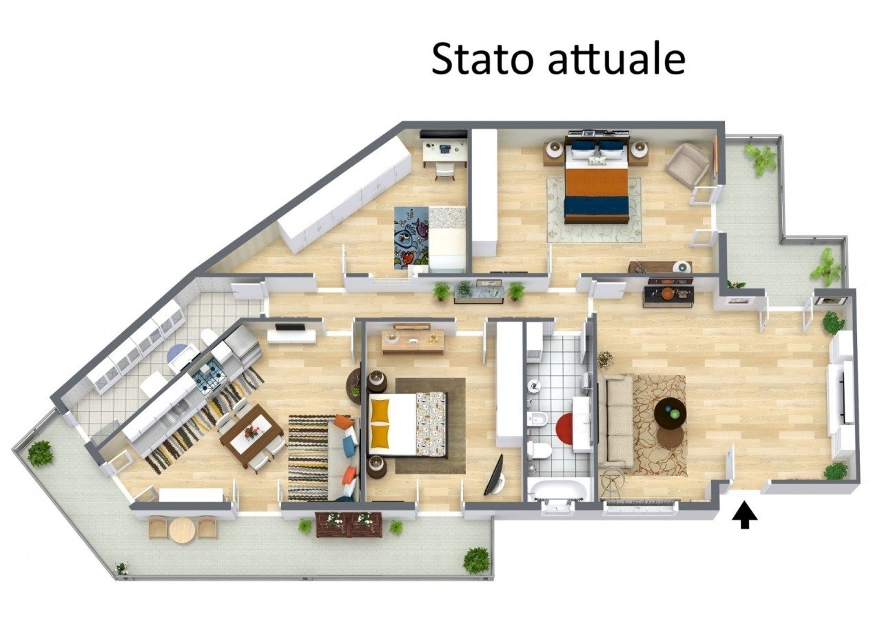 Stato Attuale - Quadrilocale Via Antonino Corsaro 8, Camporotondo Etneo - foto 2