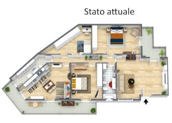 Stato Attuale - Four-room apartment Via Antonino Corsaro 8, Camporotondo Etneo - photo 2