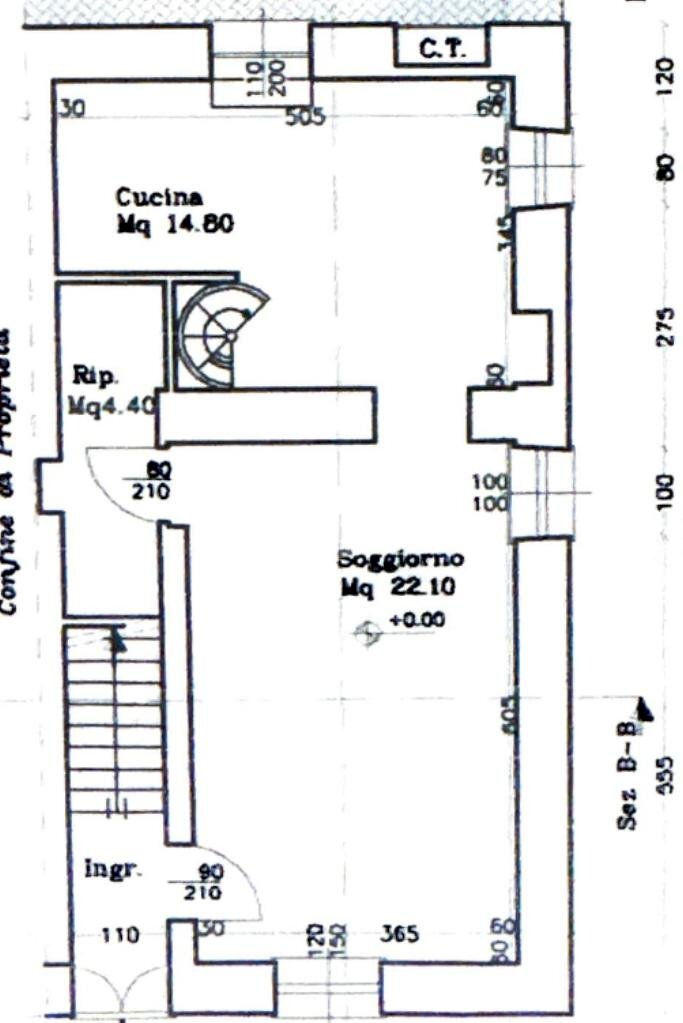 Casa semi indipendente Via Roma, Airasca - planimetria 1