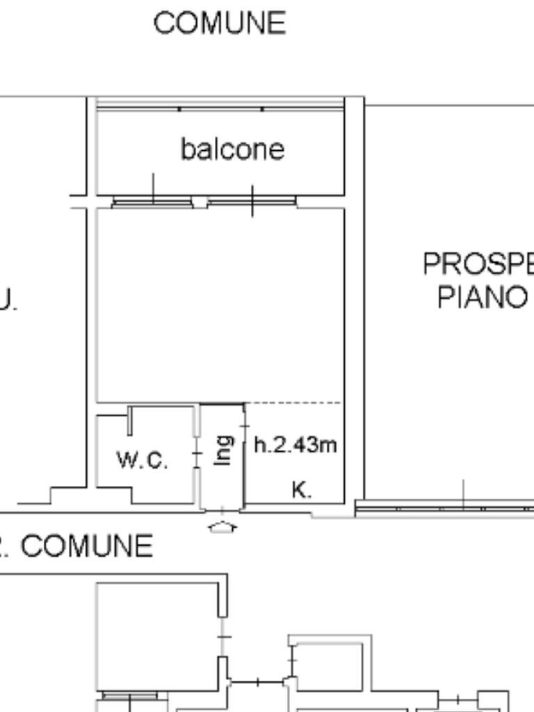 One-room apartment Piazza Dei Cigni B, hamlet Milano 3, Basiglio - floor plans 1