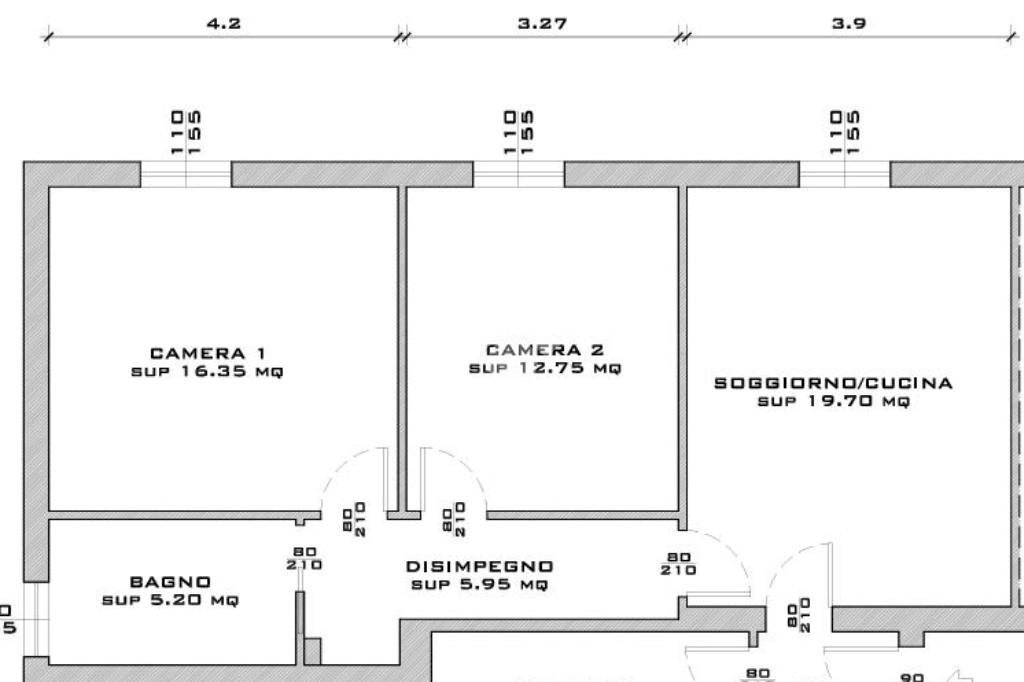 Trilocale Viale Risorgimento, Reggio nell'Emilia - planimetria 1