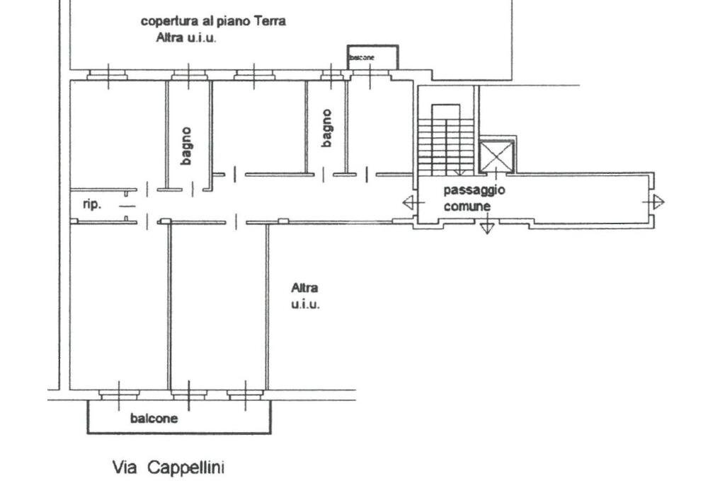 Quadrilocale Via Alfredo Cappellini, Milano (zona Repubblica) - planimetria 1