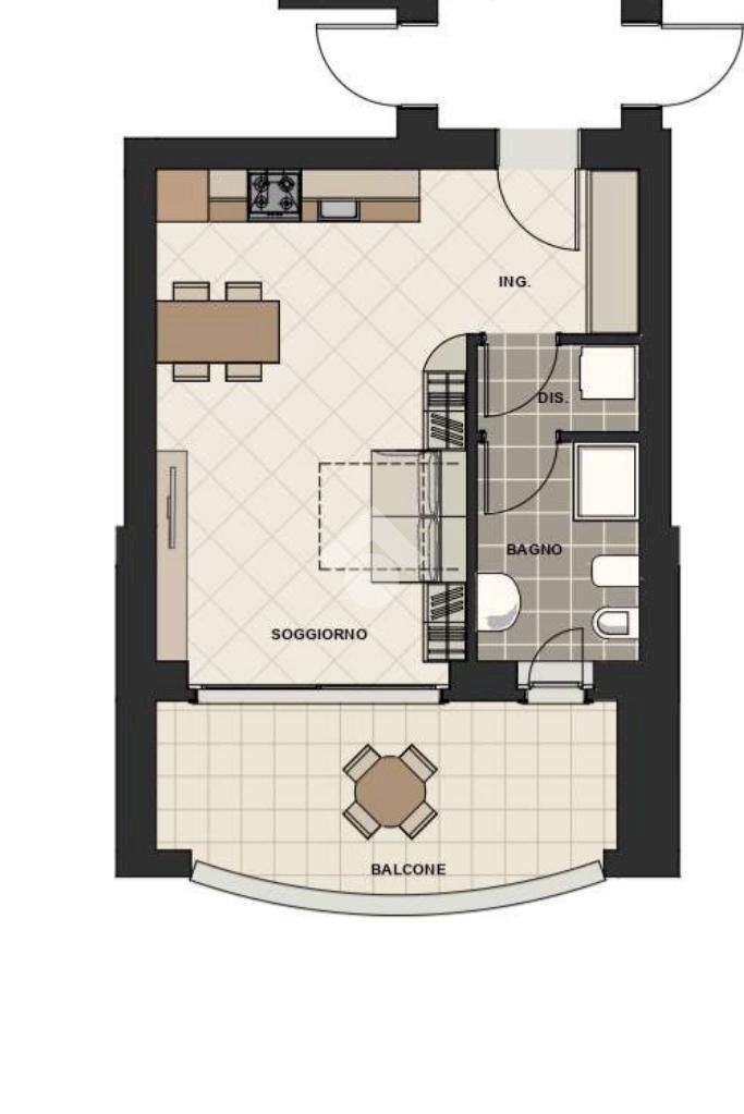 Monolocale Via trieste, Cesate - planimetria 1