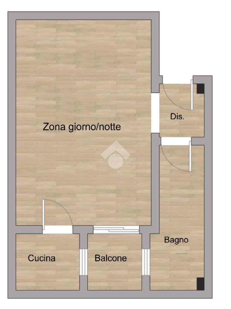 Monolocale Viale Puglie, Milano - planimetria 1