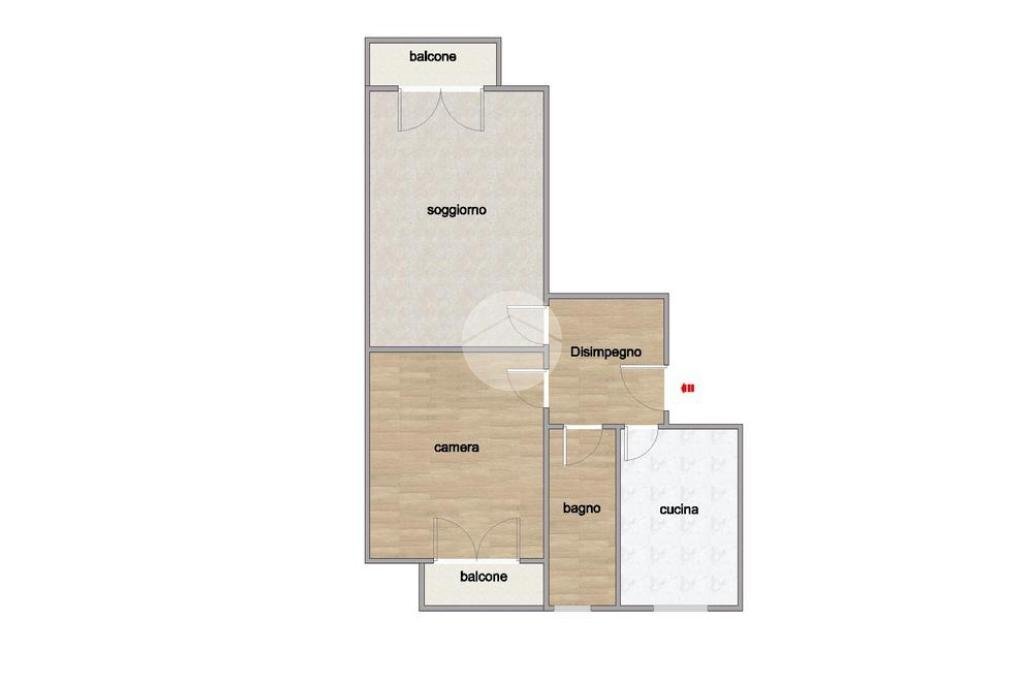 Bilocale Viale Caterina da Forlì, Milano (zona Gambara) - planimetria 1