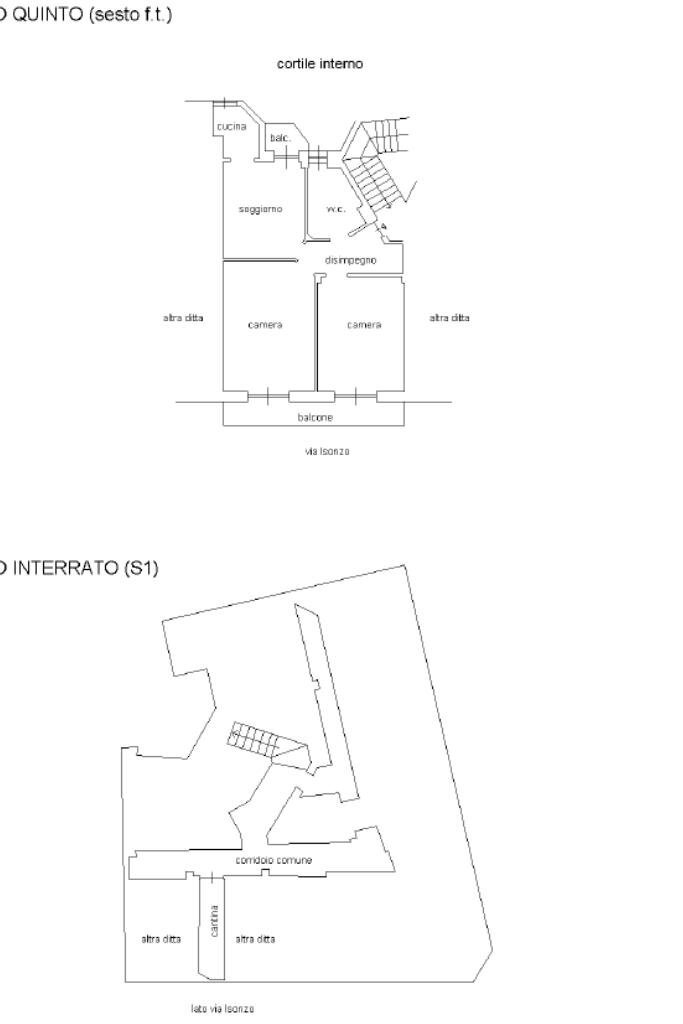 Trilocale Via Monginevro, Torino (zona San Paolo) - planimetria 1