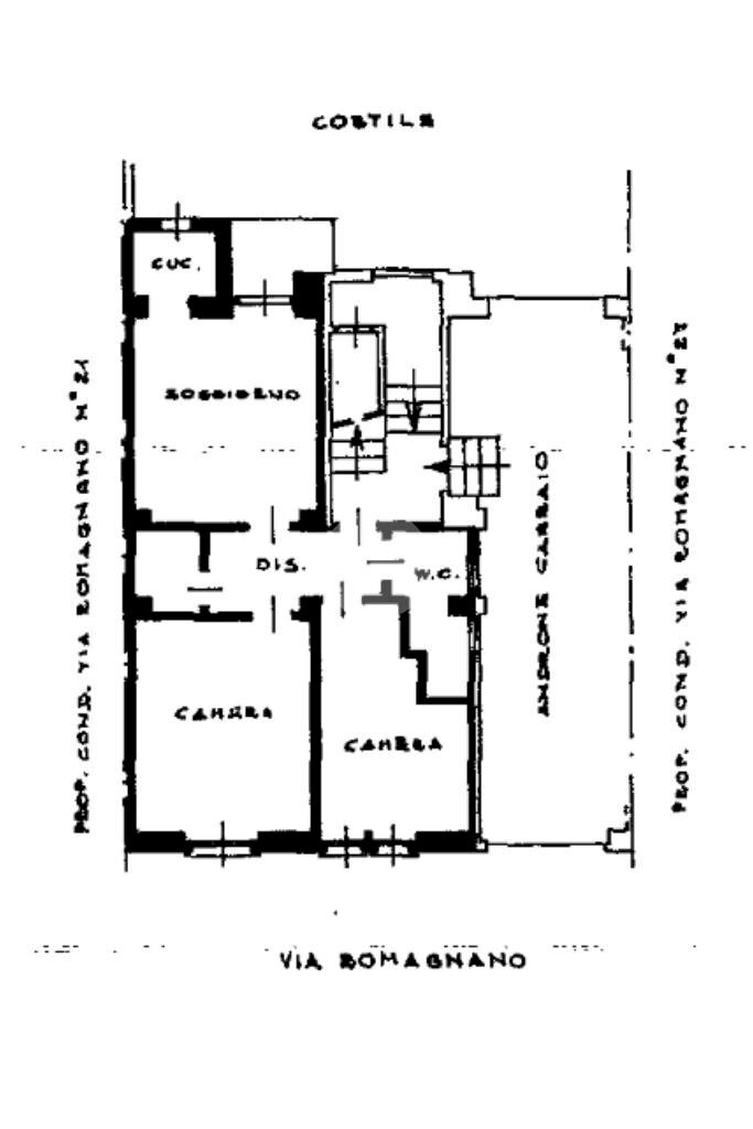 Trilocale Via romagnano, Torino (zona Parella) - planimetria 1