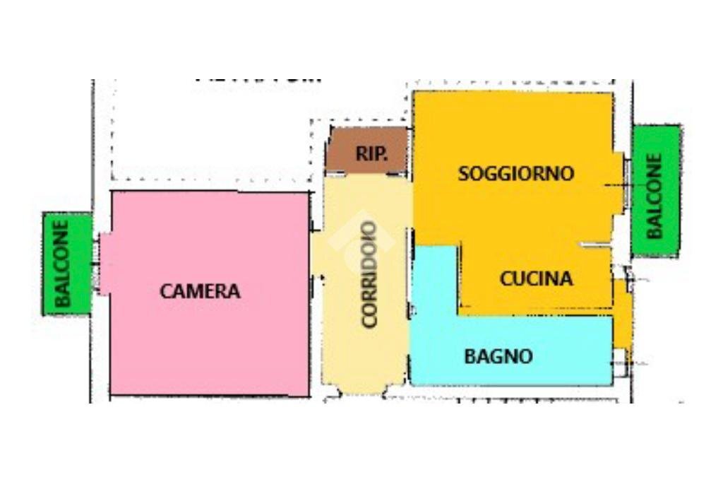 Bilocale Via Giovanni Verneri, Alessandria - planimetria 1
