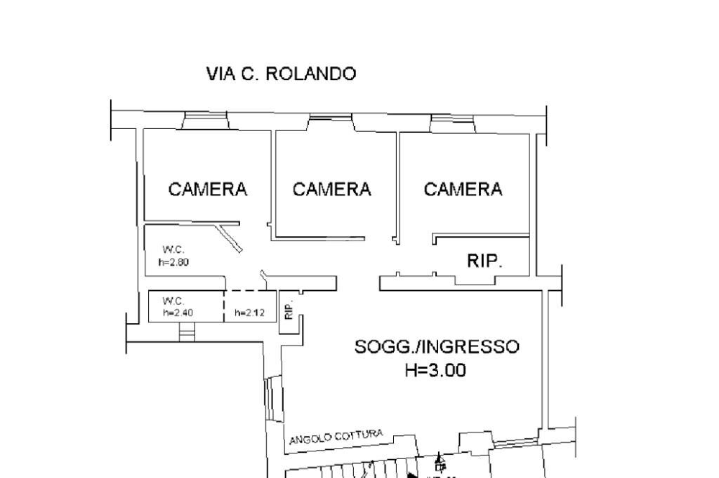 Appartamento Via Carlo Rolando, Genova (zona Sampierdarena) - planimetria 1