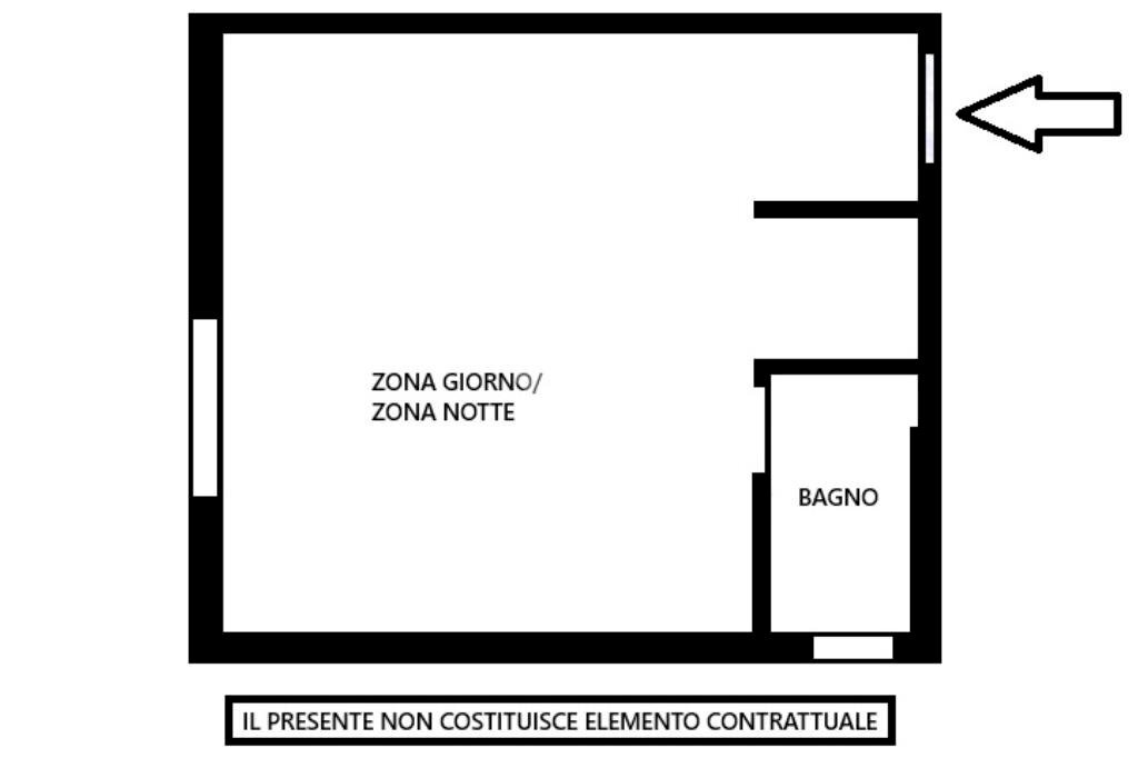 Monolocale Via Antonio Gramsci, Paullo - planimetria 1