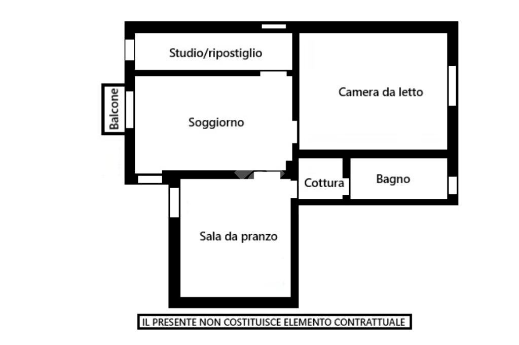 Bilocale Via Antonio Gramsci, Paullo - planimetria 1