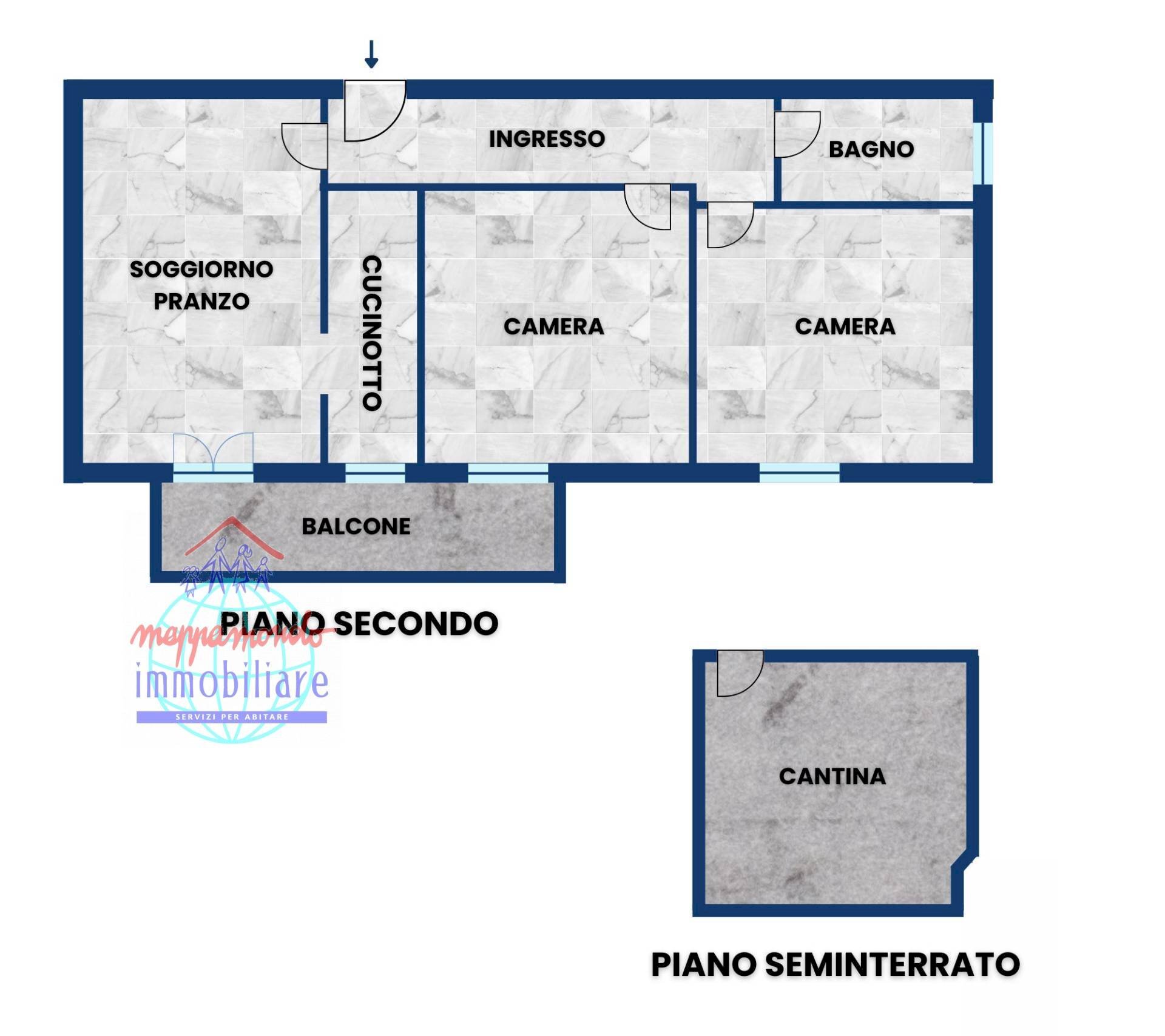 Foto 21 - Quadrilocale VIA PREDOSA
 
2, Zola Predosa - planimetria 1
