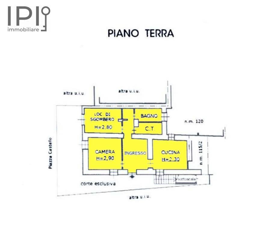Foto 33 - Casa indipendente piazza castello
 
30, Visone - planimetria 1