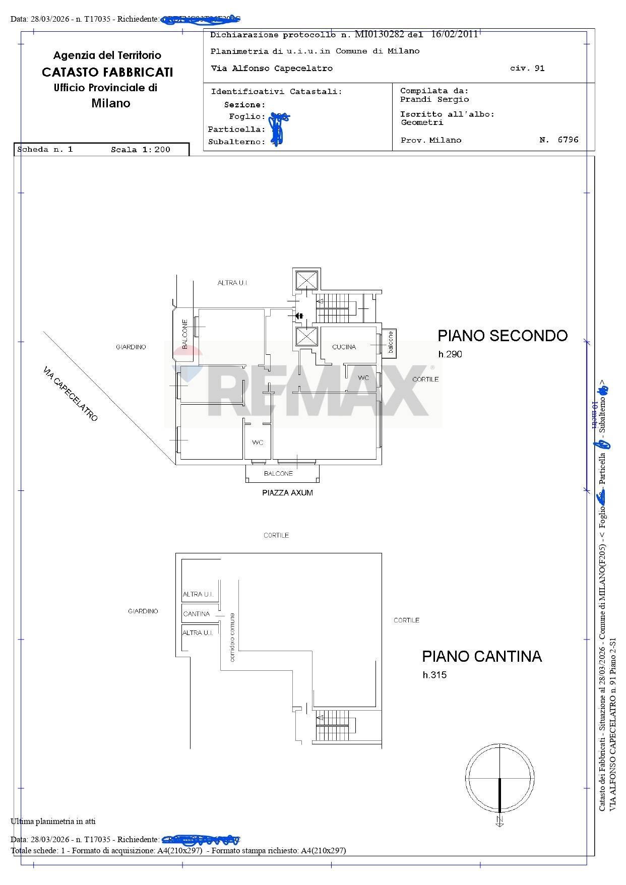 Pianta 2D - Quadrilocale Via Capecelatro
 
91, Milano - planimetria 1