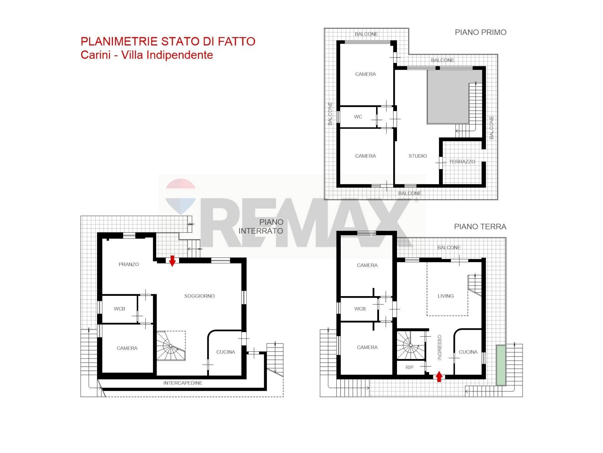 Pianta 2D - Villa via palmitello, Carini - planimetria 1