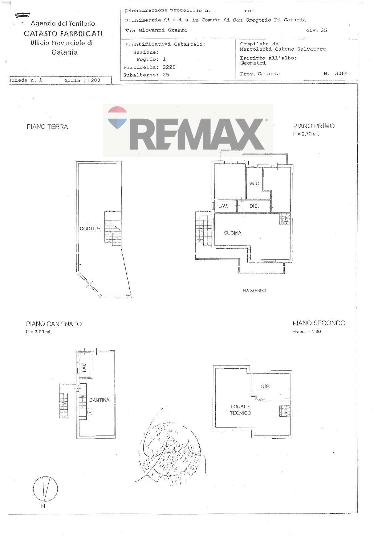 Pianta 2D - Villa VIA GIOVANNI GRASSO
 
35, San Gregorio di Catania - planimetria 1