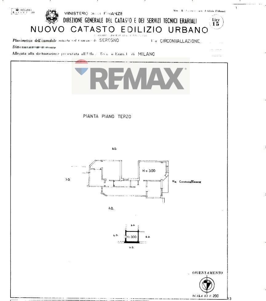 Pianta 2D - Trilocale VIA CIRCONVALLAZIONE
 
86, Seregno - planimetria 1