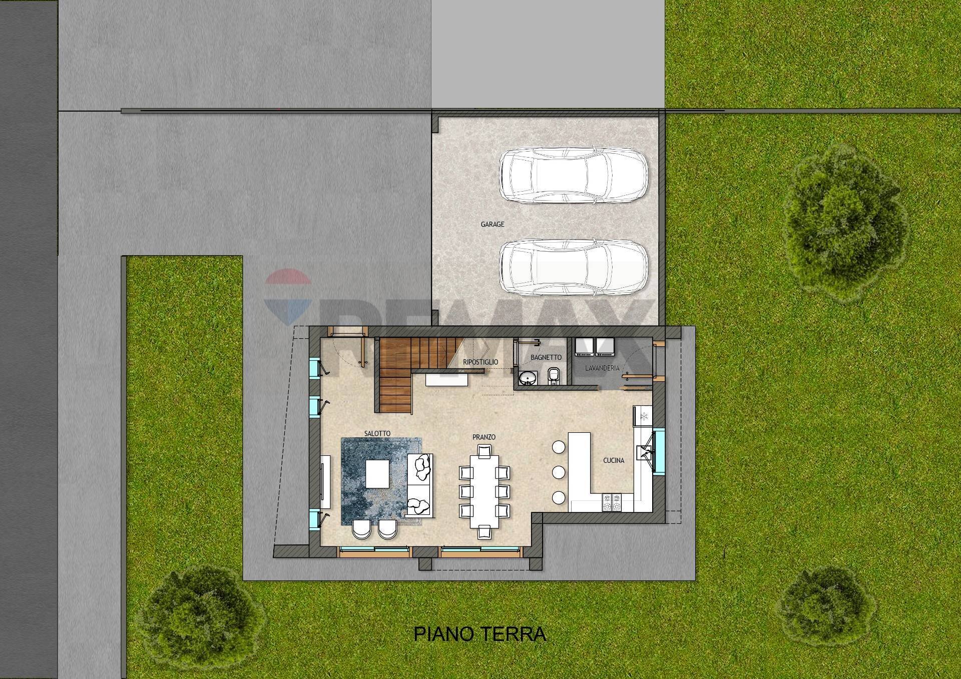 Pianta 2D - Casa semi indipendente Via Confine, Montebelluna - planimetria 1