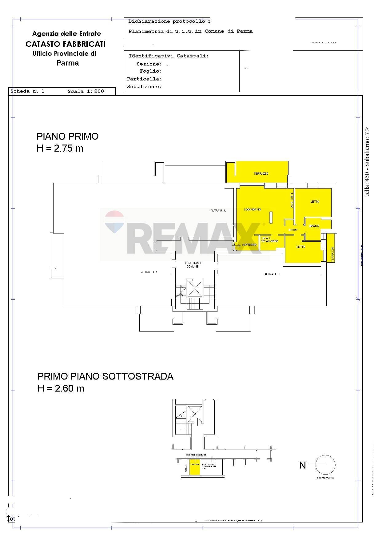 Pianta 2D - Trilocale Strada Ambolana
 
11, Parma - planimetria 1