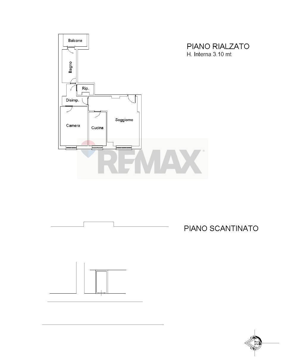 Pianta 2D - Two-room apartment Via Volturno
 
80, Brugherio - floor plans 1