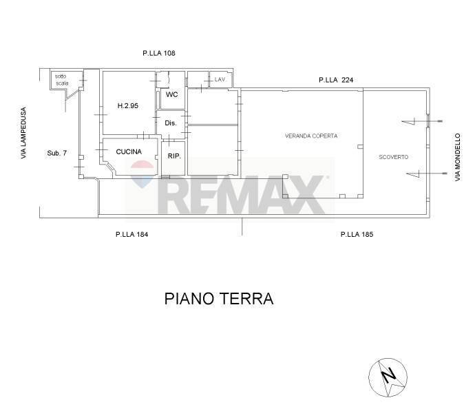 Pianta 2D - Casa indipendente via Mondello
 
16, Santa Croce Camerina - planimetria 1