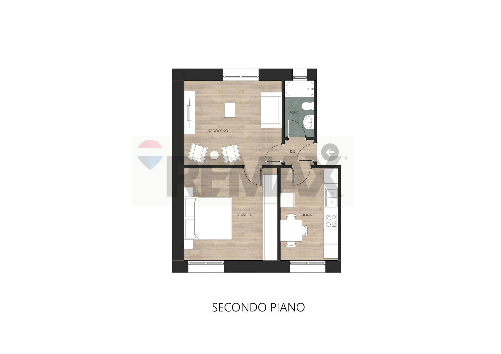 Pianta 2D - Three-room apartment VIA RONCHI DI DIETRO, Gallio - floor plans 1