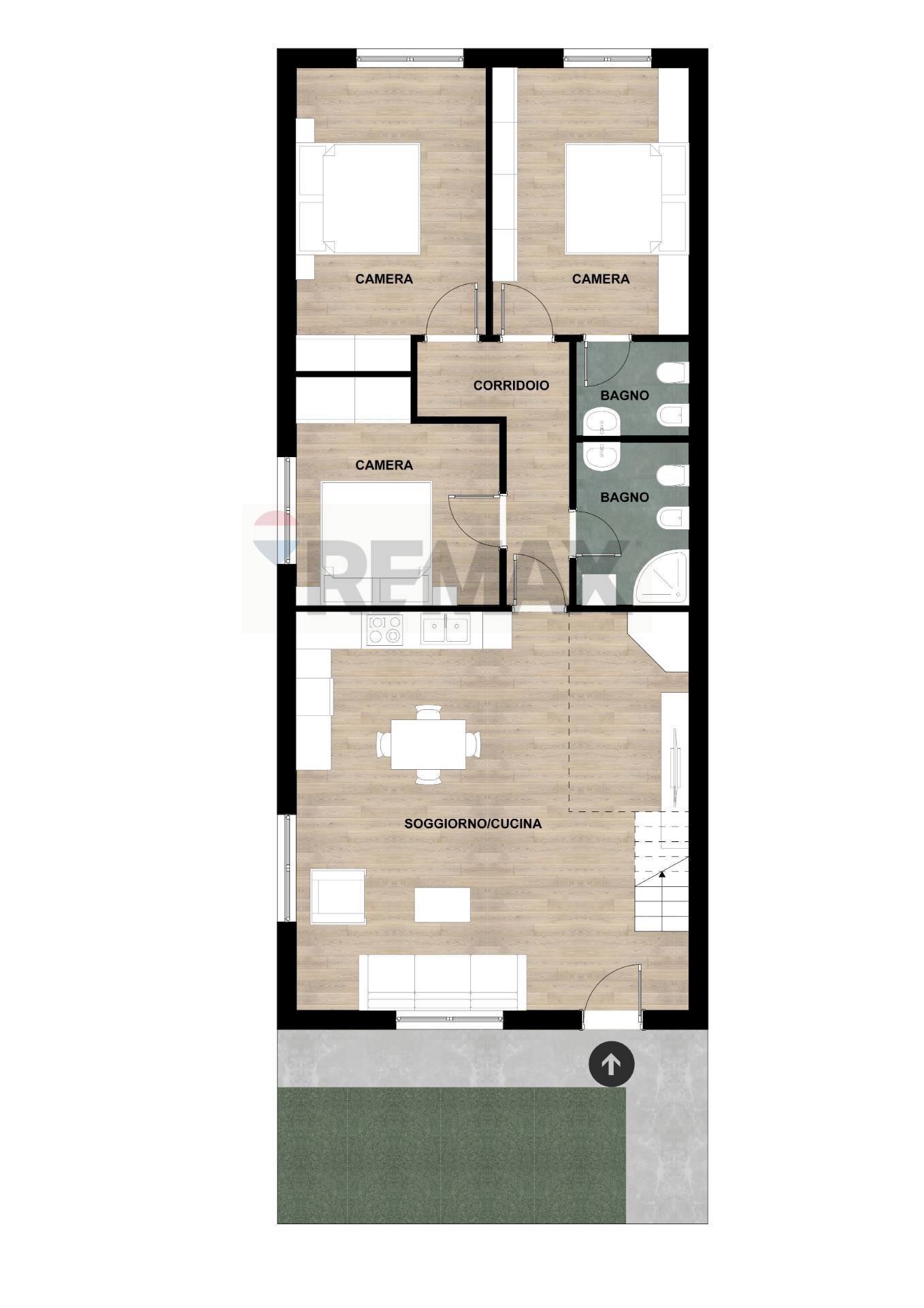 Pianta 2D - Semi-detached house VIA MANZONI, Gallio - floor plans 1