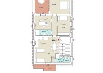 Planimetria - Quadrilocale via dell'Arcoveggio, Bologna (zona Bolognina) - foto 1