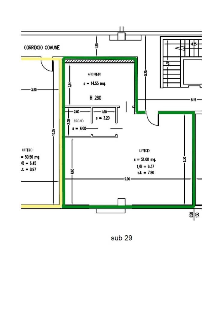 Ufficio via dei Muratori, 4, Parma - planimetria 1