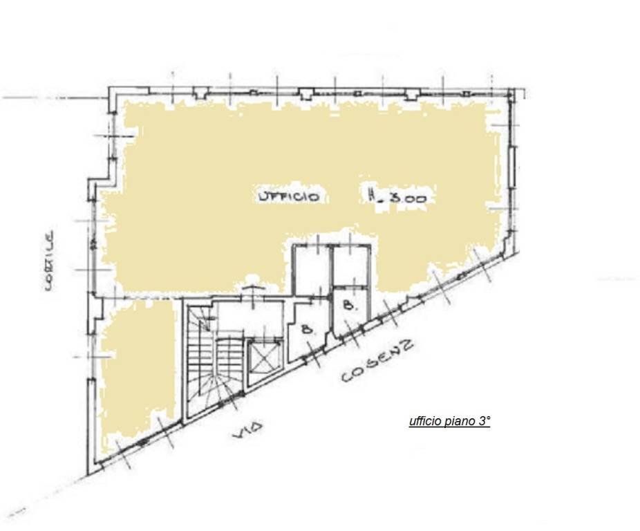 Planimetria - Ufficio via Enrico Cosenz, 18, Milano (zona Bovisa) - foto 1