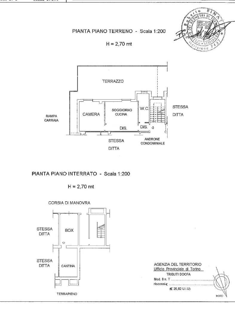 Bilocale strada Rubattera, 25, Castiglione Torinese - planimetria 1