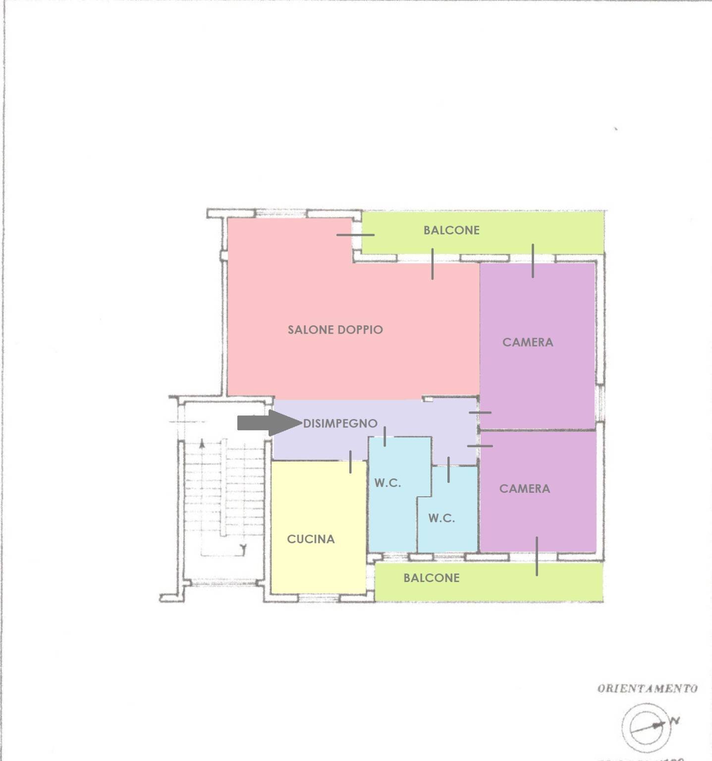 Trilocale via Campitelli, 20, Portici - planimetria 1