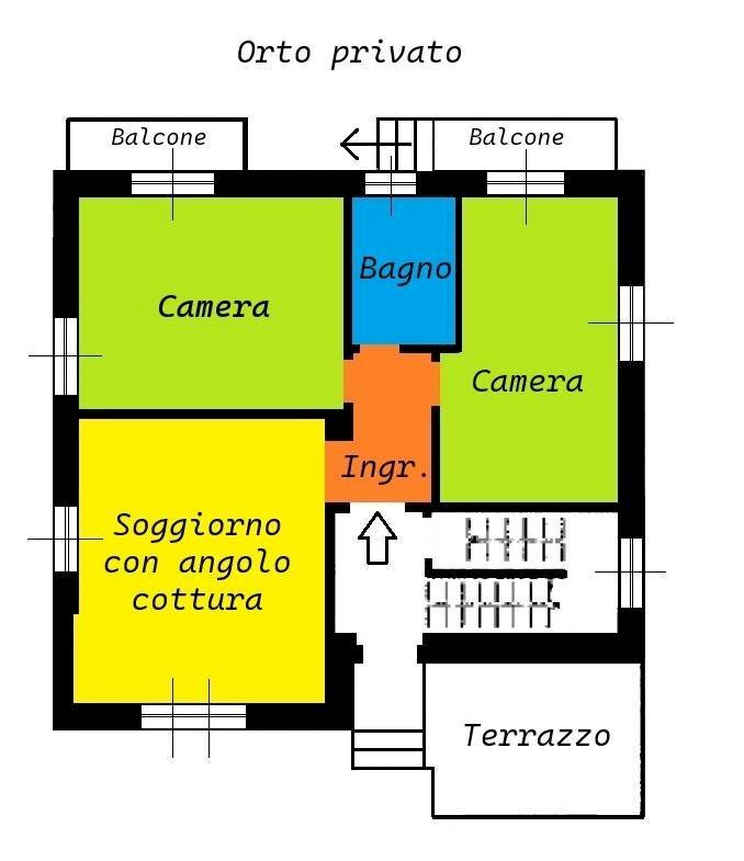 Trilocale via Vecchia di Cuneo, 11, Borgo San Dalmazzo - planimetria 1