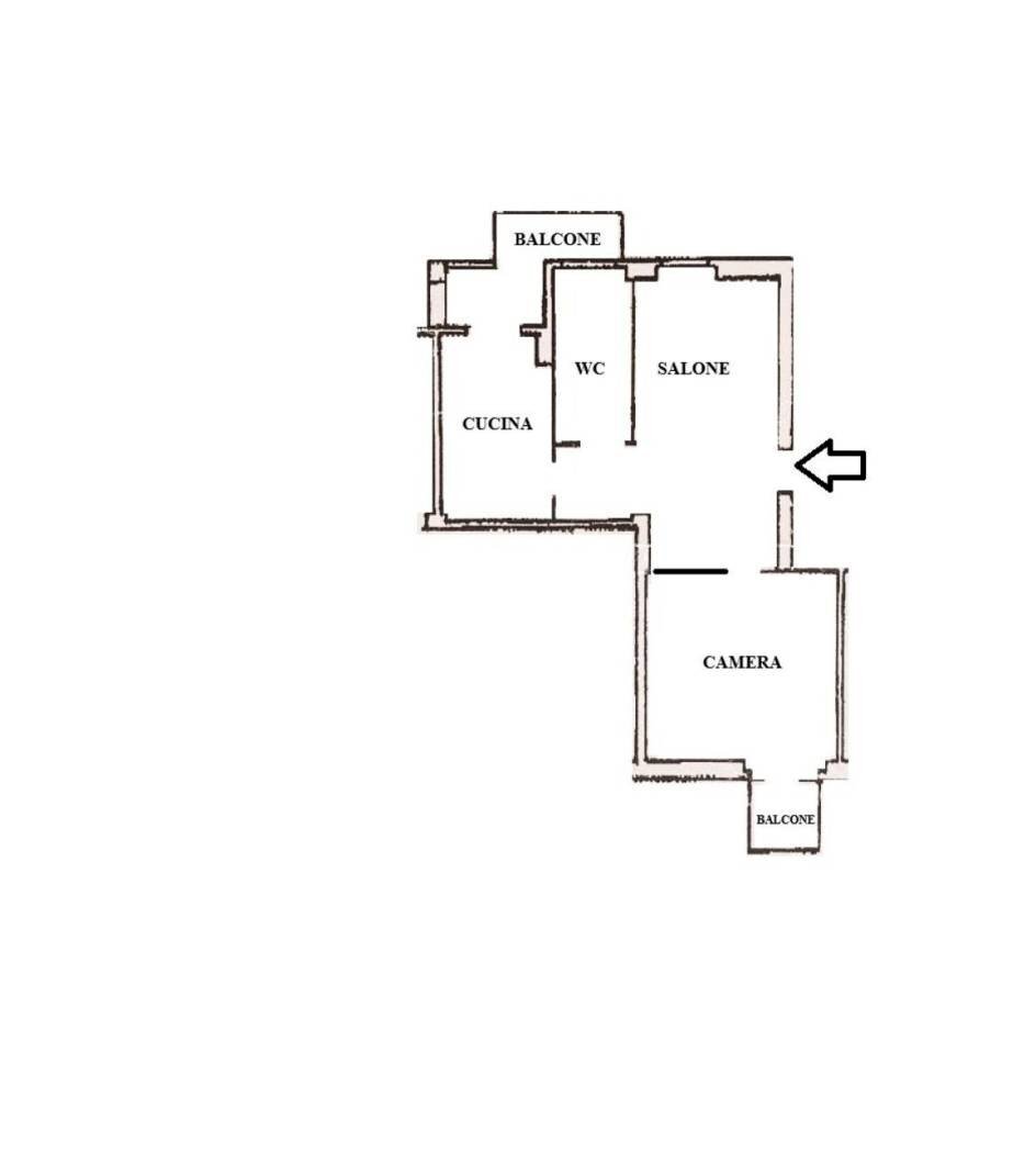 Bilocale via Mario Musco, 19, Roma - planimetria 1