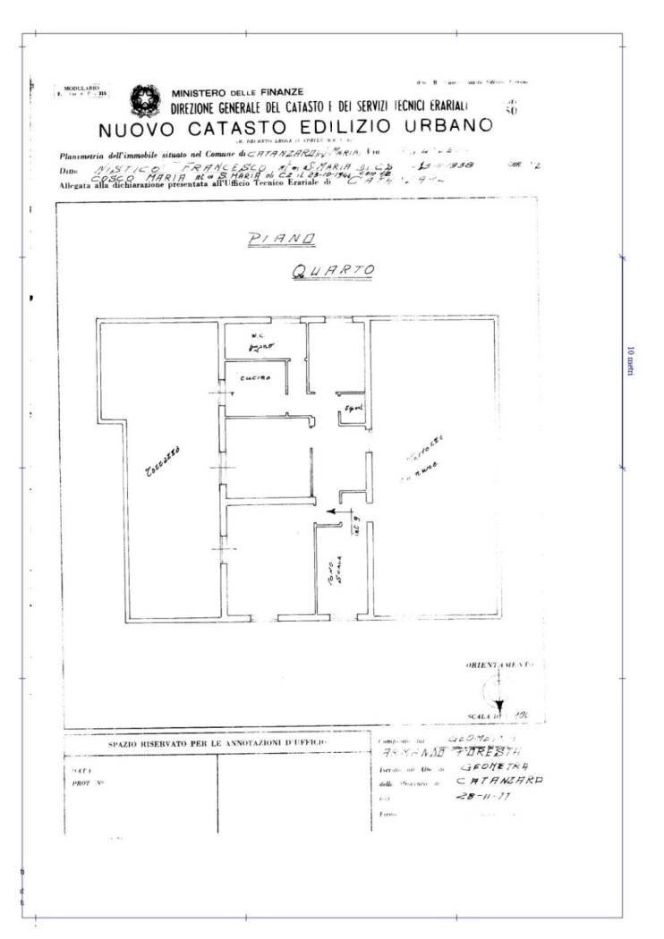 Trilocale via Aquileia, 39, Catanzaro - planimetria 1
