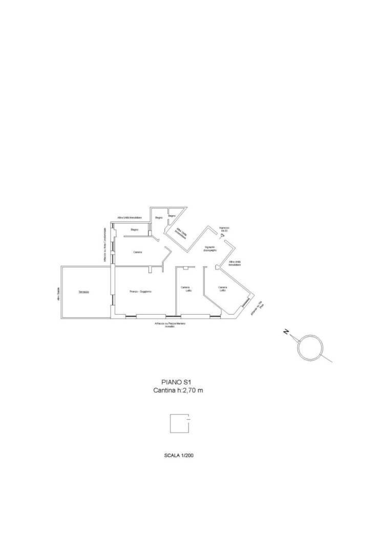 Quadrilocale piazza Mariano Armellini, Roma - planimetria 1