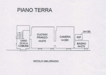 planimetria - Bilocale vicolo Malgrado, 1, Bologna (zona Centro Storico) - foto 18