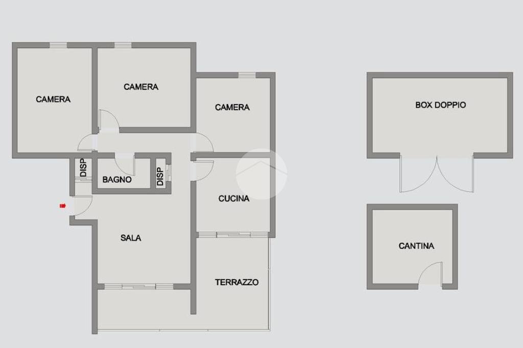 Appartamento Via Elio Vittorini, Genova (zona Prà) - planimetria 1