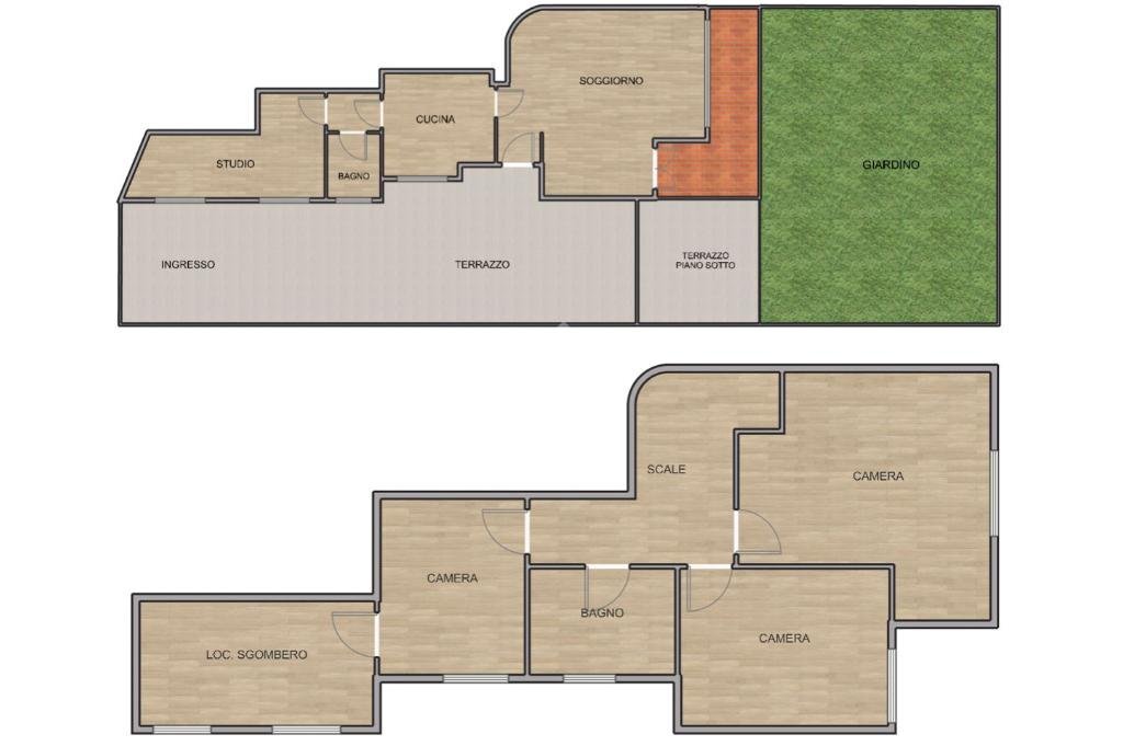 Porzione di casa Via delle Mimose, Albissola Marina - planimetria 1