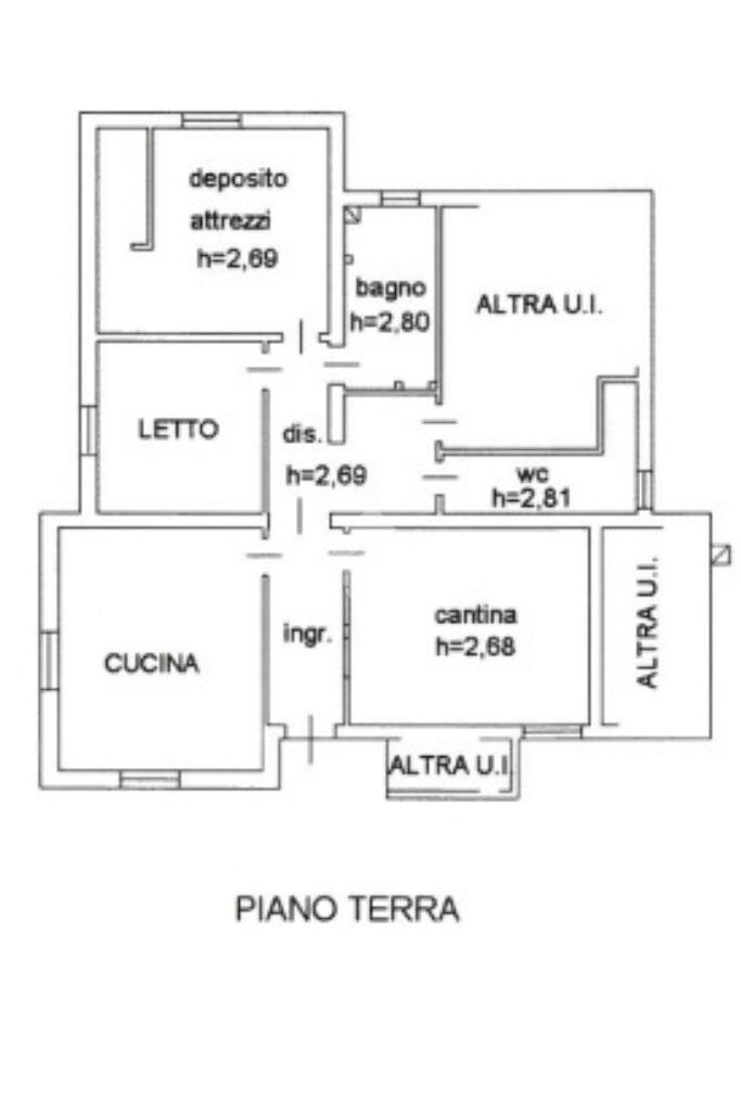 Porzione di casa Via farneto, Montelabbate - planimetria 1