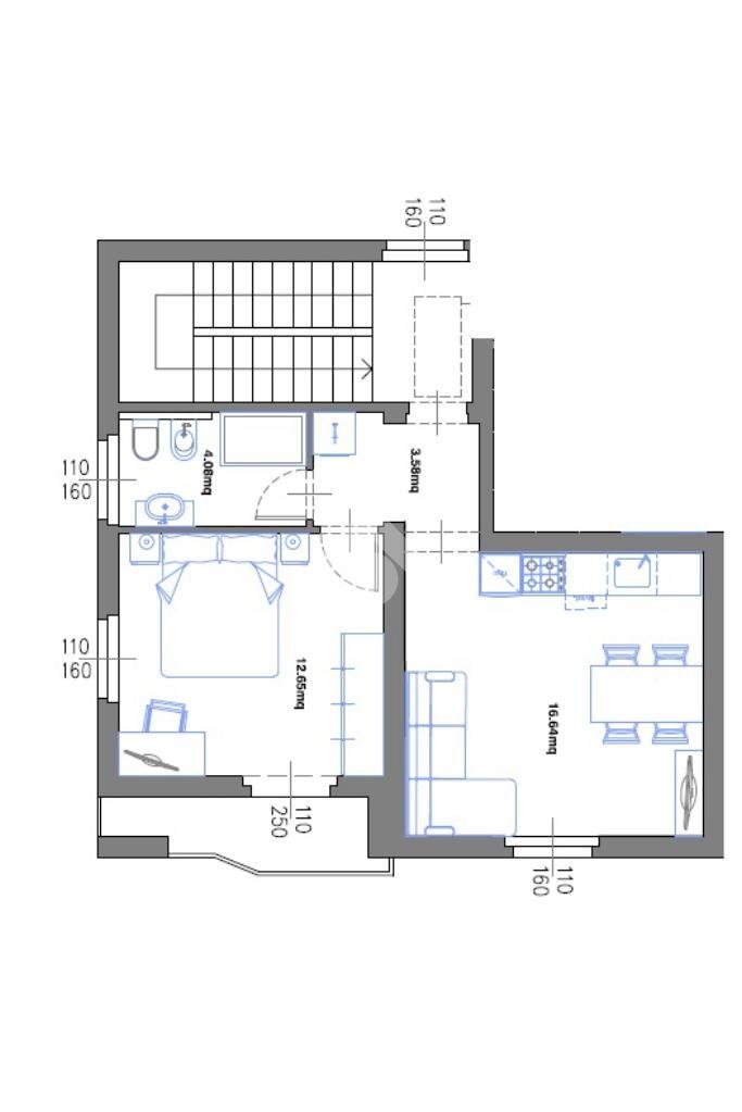 Bilocale Via Edmondo de Amicis, Parma - planimetria 1