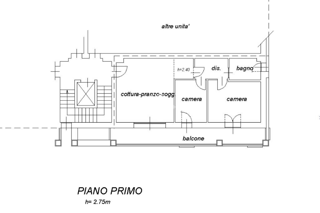 Trilocale Via Luigi Einaudi, Noceto - planimetria 1