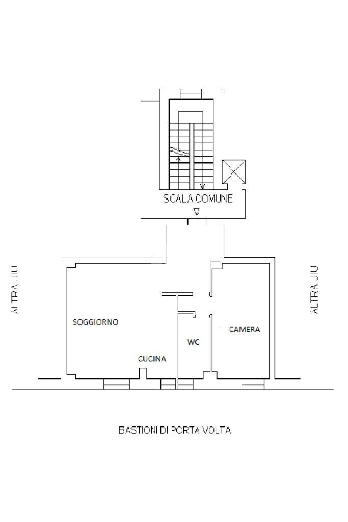 Bilocale Bastioni di Porta Volta, Milano - planimetria 1