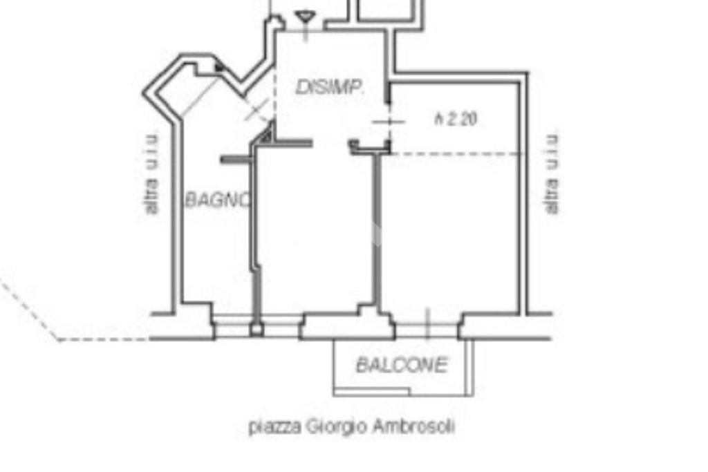 Bilocale Piazza Giorgio Ambrosoli, Milano (zona Washington) - planimetria 1