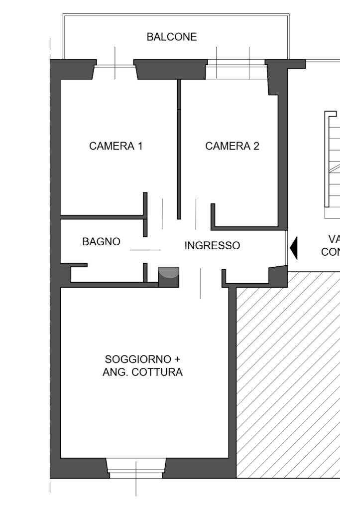 Trilocale Str. del Carossio, Torino - planimetria 1