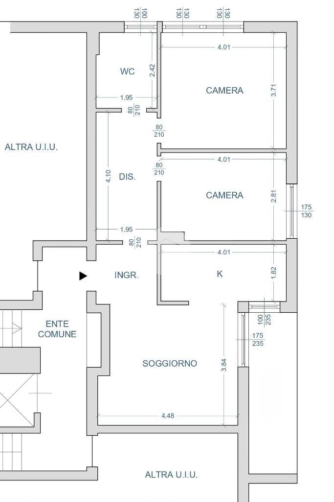 Trilocale Via Caduti di Marcinelle, Milano (zona Rubattino) - planimetria 1