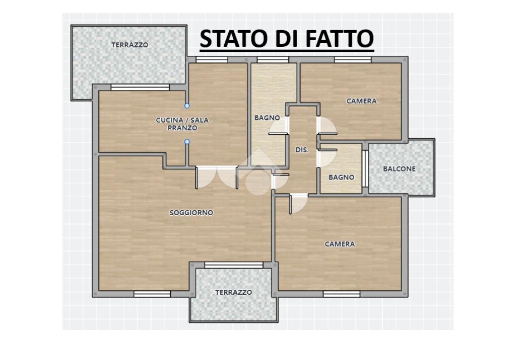 Three-room apartment Via Zara, Rho - floor plans 1